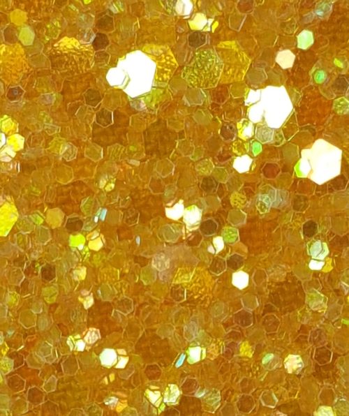 Glitter wallpaper encrusted with glitter pieces in a shade of gold with iridescent particles from Glitter Bug Wallpaper.
