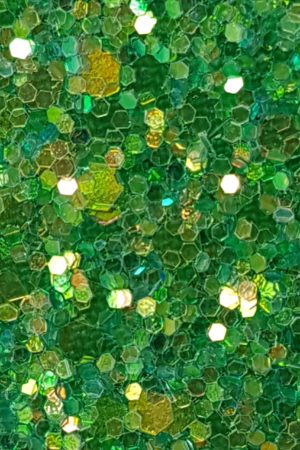 Glitter wallpaper encrusted with glitter pieces in a shade of green with iridescent particles from Glitter Bug Wallpaper.