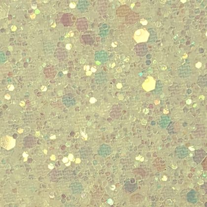 Glitter wallpaper encrusted with glitter pieces in a shade of yellow with iridescent particles from Glitter Bug Wallpaper.