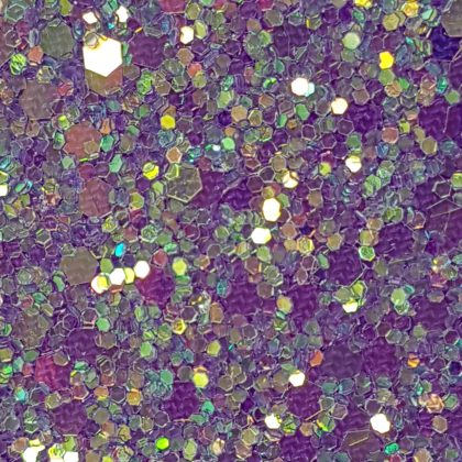 Glitter wallpaper encrusted with glitter pieces in a shade of purple with iridescent particles from Glitter Bug Wallpaper.