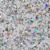 Glitter wallpaper encrusted with glitter pieces in a shade of white with iridescent particles from Glitter Bug Wallpaper.